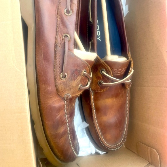 Mens leather Sperries Size 10 with original box - Picture 3 of 8